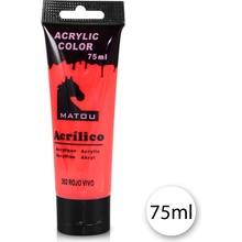 MATOU 450128-2 Akrylová barva 1x75ml červená