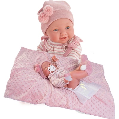 Antonio Juan 50160 MIA žmurkacia a cikajúci realistická bábätko s celovinylovým telom 42 cm