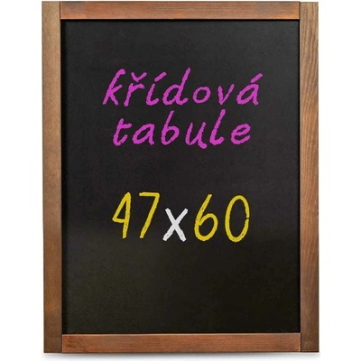 A-Z Reklama CZ Nástěnná dřevěná popisovatelná tabule tmavě hnědý lak 47 x 60 cm