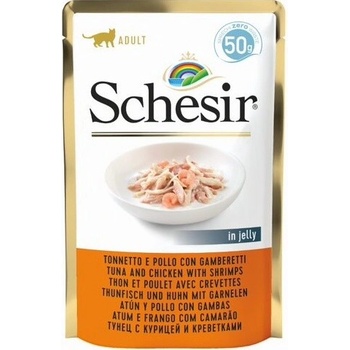 Schesir Cat Adult Tuna & Chicken & Shrimp in Jelly 50 g