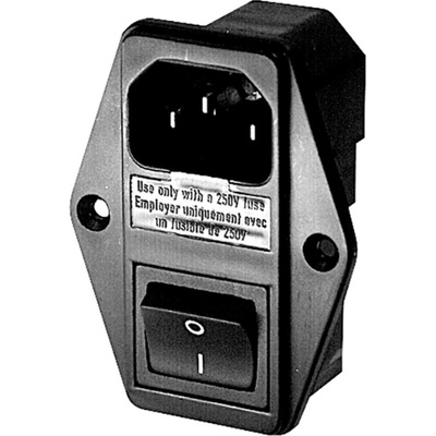 Schurter 4304.6058 IEC zástrčka C13 / C14 zástrčka, rovná Počet kontaktov: 3 + PE 10 mA čierna
