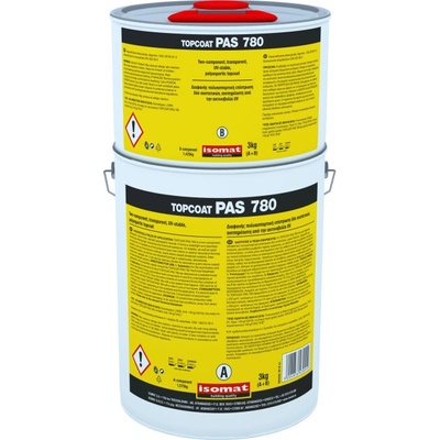 ISOMAT TOPCOAT-PAS 780 - Transparentný, rýchloschnúci, UV-stabilný, polyaspartický, ochranný náter Farba: Transparentná, Hmotnosť: 3 kg