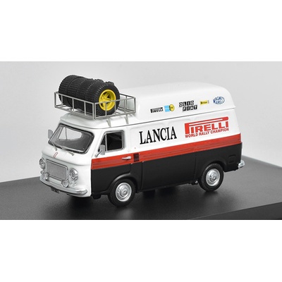 Fiat 238 Van Lancia Rally Assistance 1973 se střešním nosičem Rio Models 1:43