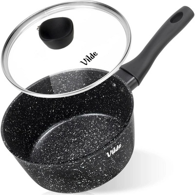 Vilde Rajnica s granitovým povrchom so sklenenou pokrievkou 16 cm 1,1 l GRANITICA
