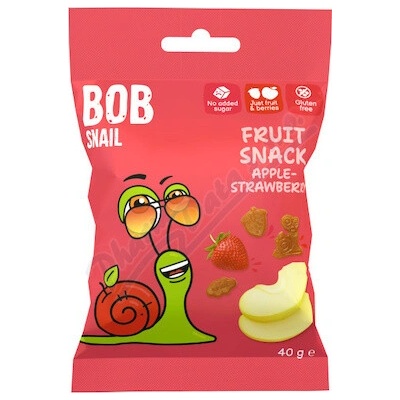 ŠNEK BOB Ovocný snack jablko-jahoda 40 g