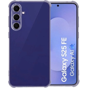 Techsuit Калъф за Samsung Galaxy S25 FE - Techsuit - Shockproof Clear Silicone - Опушено Черен