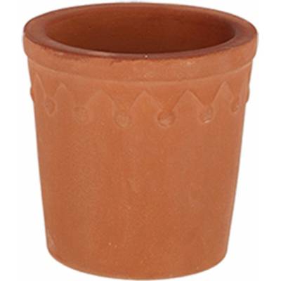 Esschert Design Terakotový kvetináč s reliéfnym vzorom - 12 cm