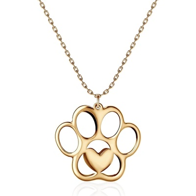 SAVICKI Колие с лапичка Savicki: злато 585