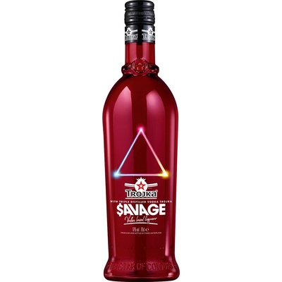 Trojka Savage premium Swiss vodka liqueur 17% 0,7 l (holá láhev)
