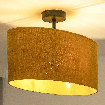 - Полилей за повърхностен монтаж OVAL 1xE27/15W/230V кафяв (DU604499)