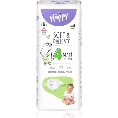 Bella Baby Happy Soft&Delicate s kanálky Maxi 8-14 kg 44 ks