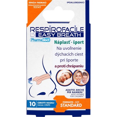 Pharmadoct Náplasti proti chrápaniu / na šport 10 ks