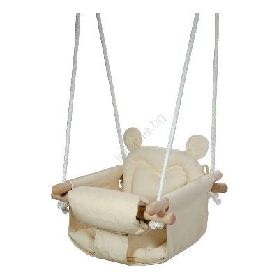 - Детска текстилна люлка кремав/бук (DV0250)