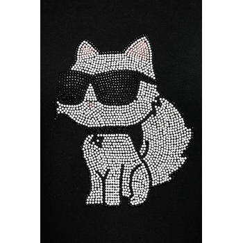 KARL LAGERFELD Суичър Karl Lagerfeld в черно с принт A3W20066 (A3W20066)