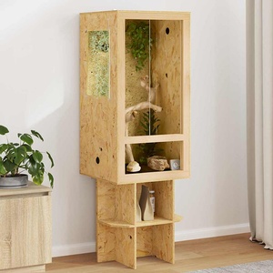 vidaXL Терариум Кафяво 50 x 50 x 150 см ОСБ (3397891)