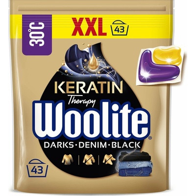 Woolite Keratin Darks Denim Black prací kapsle 43 PD