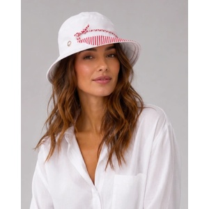 Дамска лятна памучна bucket hat шапка Granadilla | Червен