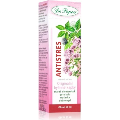 Dr. Popov Originálne bylinné kvapky Antistres bylinné kvapky pre duševnú pohodu 50 ml