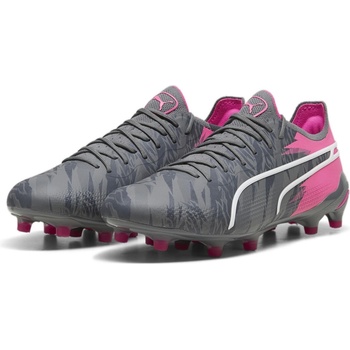 PUMA Футболни бутонки Puma King Ultimate Firm Ground Football Boots - Grey/Pink