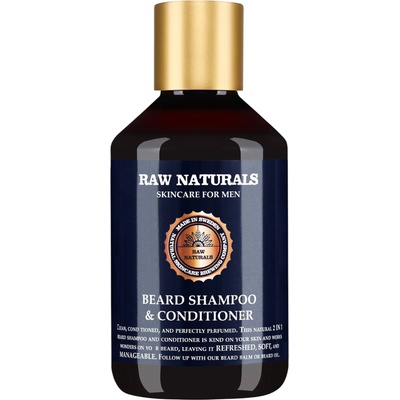Raw Naturals Raw Naturals, Beard Shampoo & Conditioner, 100% vegan, Beard Shampoo, Softness, 250 ml