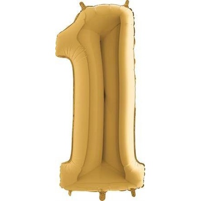 Grabo Nafukovací balónik číslo 1 zlatý 102cm extra veľký