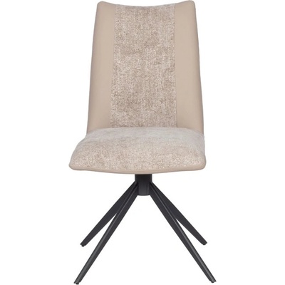 Carmen Трапезен стол Carmen TULSA, до 120kg. , дамаска/силиконова кожа, прахово боядисана метална база, лате (bt-3532358)