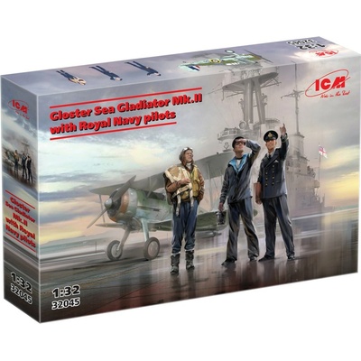 ICM Gloster Sea Gladiator Mk.II with Royal Navy pilots 1:32