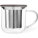 VIVA Чаша за чай с цедка VIVA Minima 400ml, сиво капаче за запарка (1006985) - topmarket