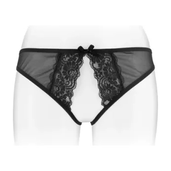 Fashion Secret Разкриващи бикини с отворено дъно Christine черни