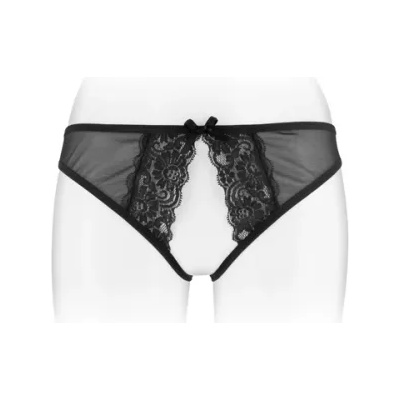 Fashion Secret Разкриващи бикини с отворено дъно Christine черни