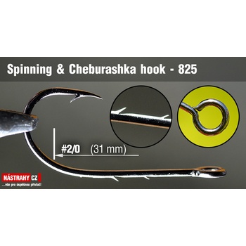 RedBass Spinning & Cheburashka hooks 825 Sickle vel.2/0 10 ks