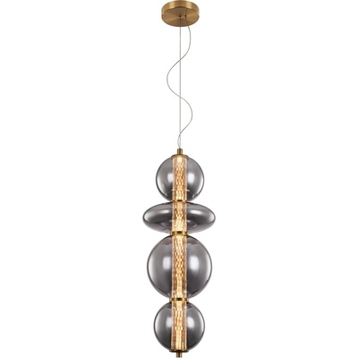 Splendor led ПЕНДЕЛ 18w 3000k, МЕСИНГ+ОПУШЕНО СИВО (955splendor1830bsg)