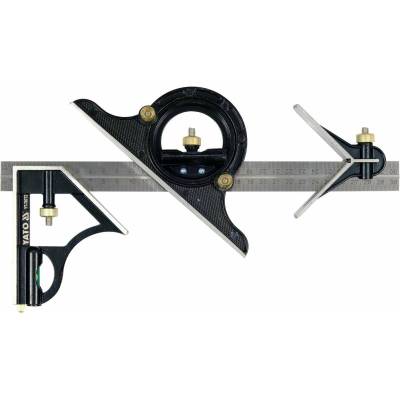 TOYA Съотношение тип линийка Yato YT-70772, неръждаема стомана, многофункционална, 300 мм (YT-70772)