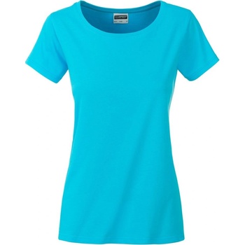 James & Nicholson Klasické dámske tričko z biobavlny 8007 Pacific
