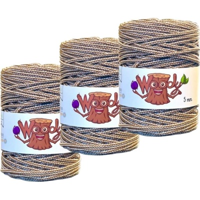 Woody Crafts 3x Woody 5 mm – Caffe Latte (100m)