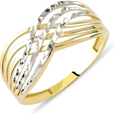 Lillian Vassago Prsten s gravírováním z kombinovaného zlata LLV85 GR045