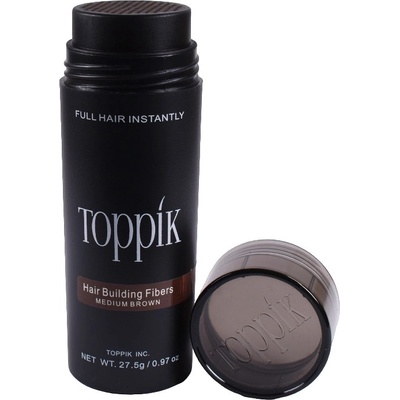 Toppik Hair Building Fibers Středně Zahušťovací vlákna na vlasy a vousy Hnědá 27 g