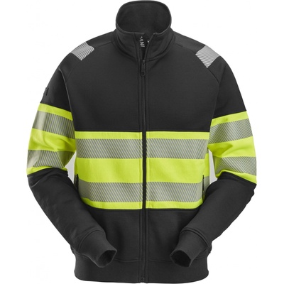 Snickers Workwear mikina reflexní se zipem třída 1 žluto černá