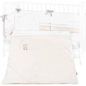 KikkaBoo Бебешки спален комплект с бродерия 6 части 70/140 Dream Big Beige (41101060130) - salemax
