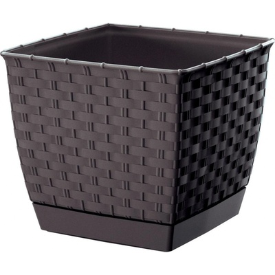 Prosperplast Květináč hranatý RATOLLA SQUARE umbra 14,5 cm