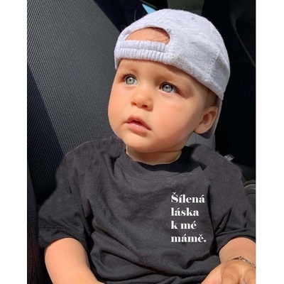 Tričko ŠÍLENÁ LÁSKA K MÉ MÁMĚ ČernáTričko