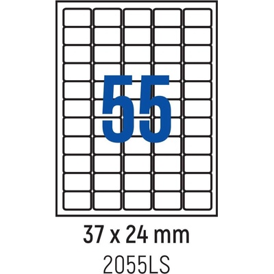 Spree Етикети лепящи обли, 55 бр. , 37.0x24.0 мм, 100 л. , A4 (3800884030875)