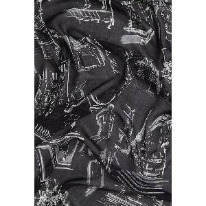 Karl Lagerfeld Тънък шал с коприна K/SKETCH (A4W33116)