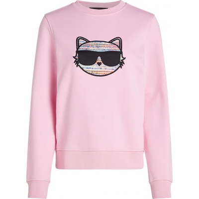 Karl Lagerfeld Boucle Choupette Sweatshirt ružová