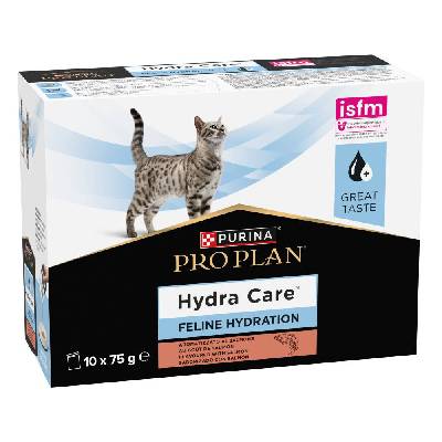 PURINA PRO PLAN Veterinary Diets Feline Hydra Care - s příchutí lososa (10 x 75 g)