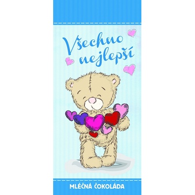 Bohemia Všechno nejlepší méďa Mléčná dárková 100 g