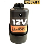 PRO-CRAFT Батерия акумулаторна, Li-Ion, 12V, 1.5Ah, PROCRAFT 12/2, за PA12Li Compact (UNI-01012209)