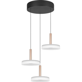 TRIO Черно-бяло и златисто LED затъмняващо се висящо осветително тяло със стъклен абажур ø 35 cm Celeste - Trio (354930365)