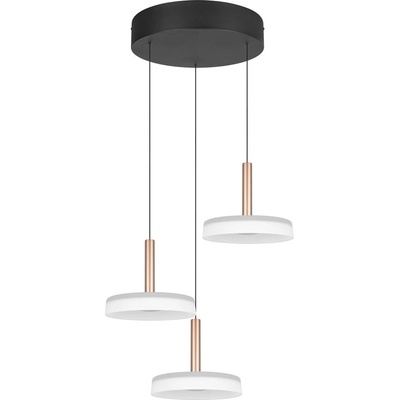 TRIO Черно-бяло и златисто LED затъмняващо се висящо осветително тяло със стъклен абажур ø 35 cm Celeste - Trio (354930365)