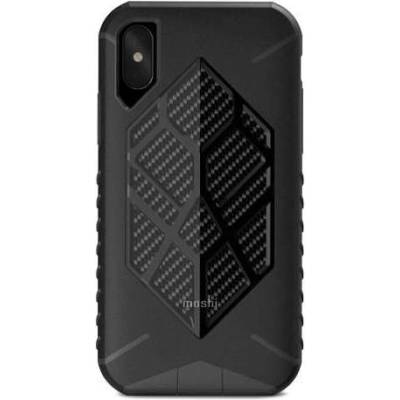 Moshi Talos Case - хибриден удароустойчив кейс за iPhone XS, iPhone X (черен)